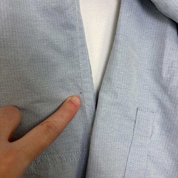 Duluth Trading Co Womens Grey/Blue Roll Tab Long Sleeve Hiking Fishing Shirt Med - Picture 2 of 10